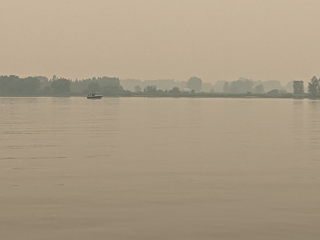 Figure 2: Morning fog on the Saint Lawrence River