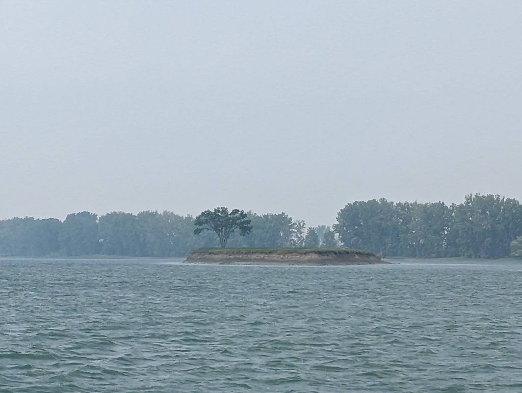 Figure 4: Misty island on the Saint Lawrence River