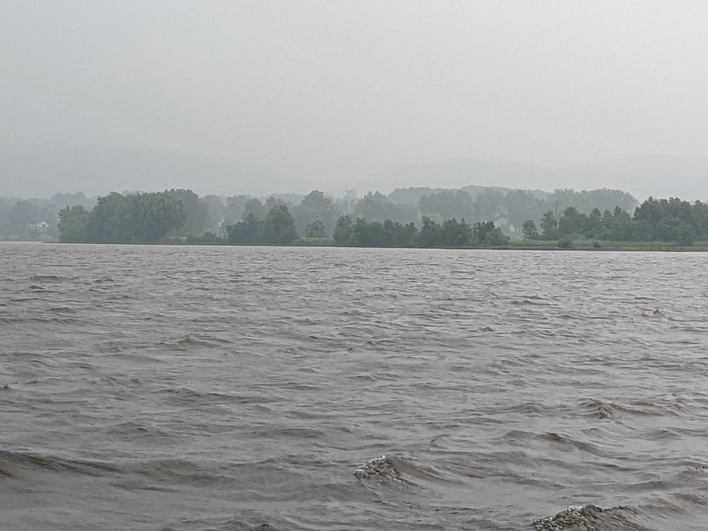 Figure 24: Leaving  Baie des Atocas on a rainy morning