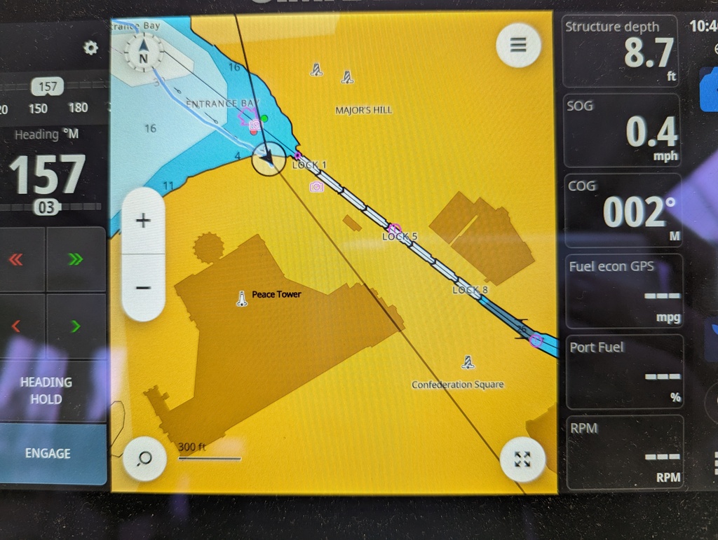 Figure 30: Locks 1-8 climb from the Ottawa River into downtown Ottawa