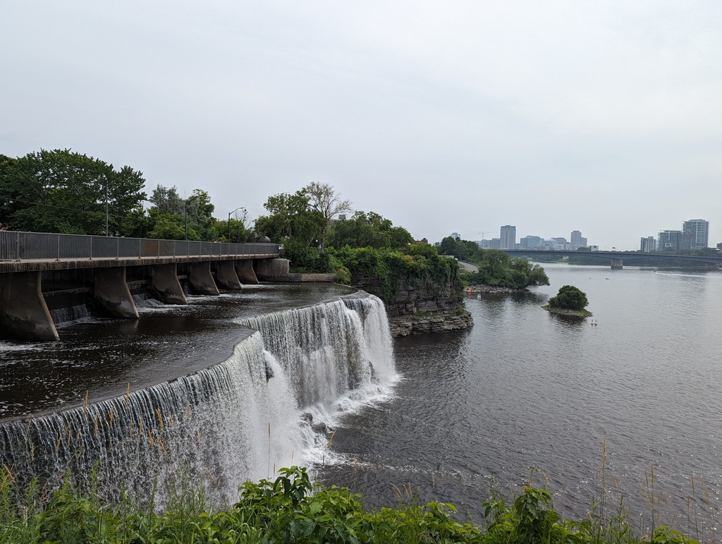 Figure 53: Rideau Falls; locks 1-8 were built to bypass the falls