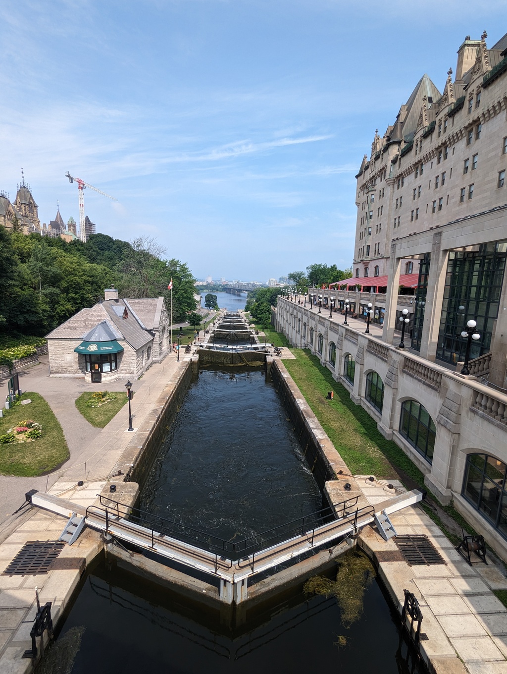 Figure 45: Looking back over the locks from Parliament Bridge